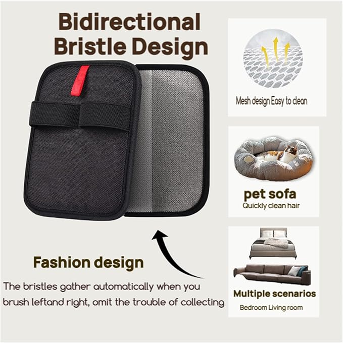 1 Pcs Pet Hair Removal Glove, Electrostatic & Reusable Cat Dog Hair Remover for Couch, Furniture, Carpet, Car Seat | 2025 Upgraded Grooming Gloves & Fur Removal Tool