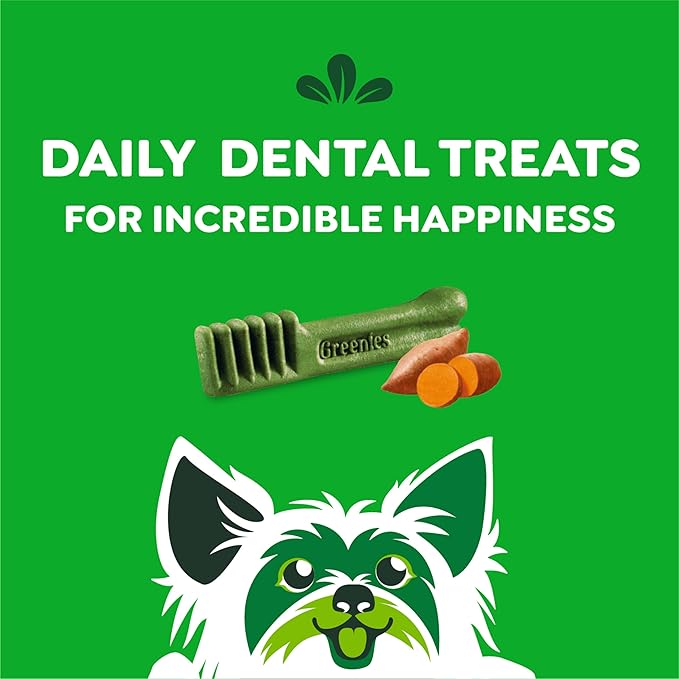 Greenies Teenie Dental Dog Treats, Sweet Potato Flavor, 36 oz. Pack (130 Treats)