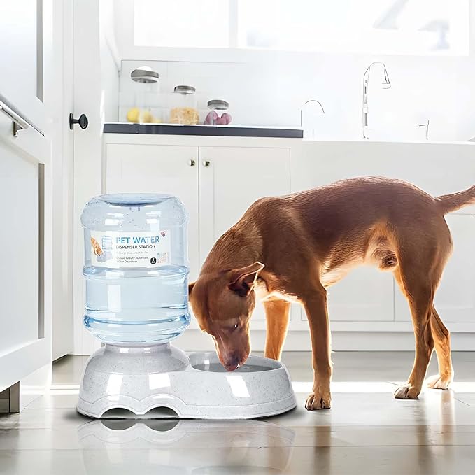 Pet Water Dispenser for Large Dogs and Multi-Pet, 3 Gallon Dog Water Bowl Dispenser, Basic Automatic Gravity Dog Cat Water Feeder, Large Capacity Pets Drinking Fountain, BPA-Free