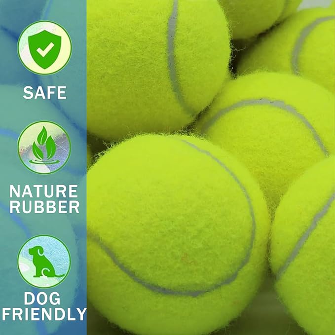 Magicorange Small Tennis Balls, 20 Pack 2 inch Tennis Balls for Dogs, Colorful Easy Catching Pet Dog Playing Ball with Mesh Bag for Easy Transport (Yellow, 2 inch)