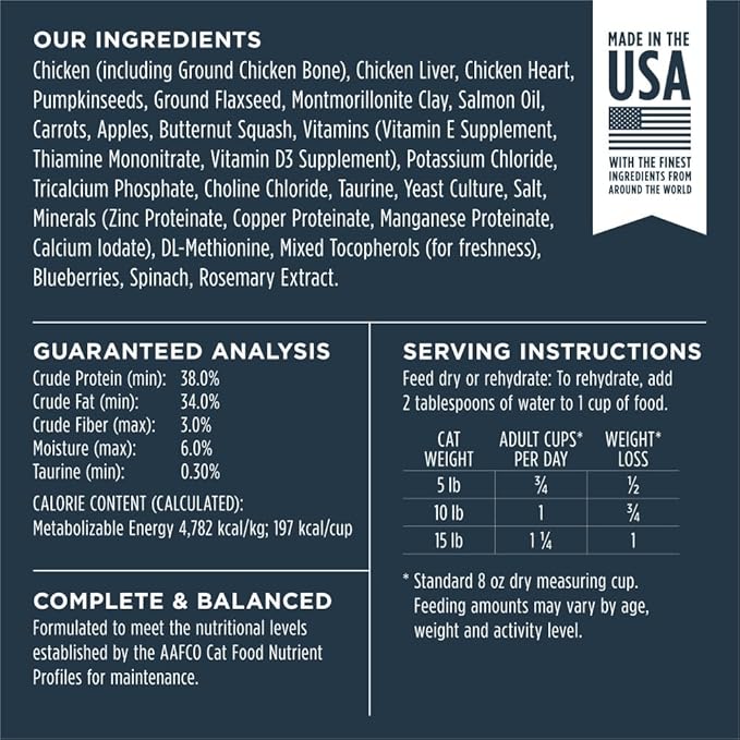 Instinct Raw Meals Freeze-Dried Chicken Cat Food, 25 oz. Bag