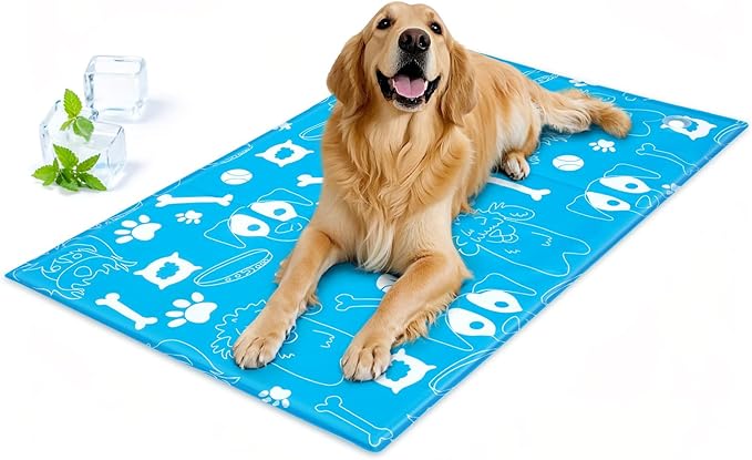 Ownpets Dog Cooling Mat, XX-Large 47"x 31" Instant Cooling Pet Pad, Thickened Portable Pet Cool Pad for Dogs and Cats, Leakproof Water-Filled Summer Relief Mat for Crate, Floor, Car, Outdoor