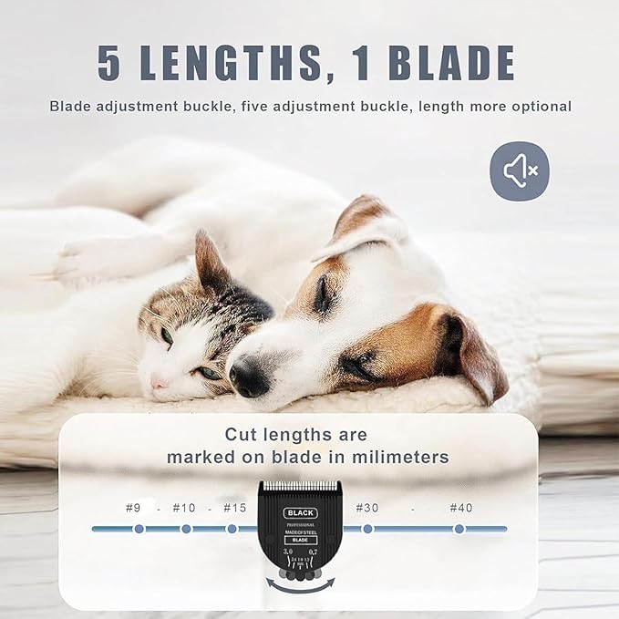 1PCS Adjustable 5 in 1 Replacement Blades Compatible with Wahl 5 in1 Clipper Bravura, Chromado, Creativa, Figura, Motion, Supergroom Dog Grooming Clippers (Black)