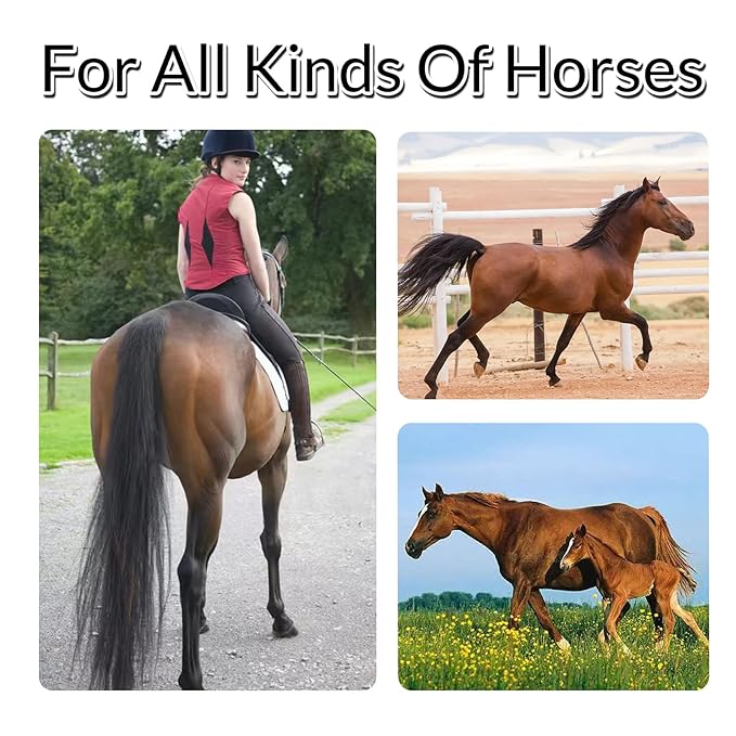 Horse Tail Extension with Braided Horsehair Loop, Blunt Cut Bottom, 3/8 lb, 28-30 inches (chestnut)