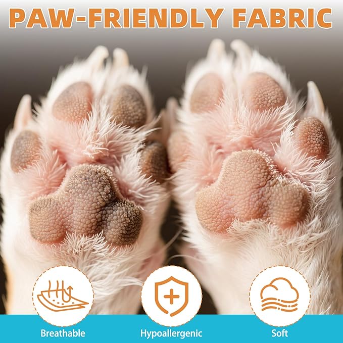 KOOLTAIL Dog Socks for Hot Pavement, Summer Breathable Dog Socks to Prevent Licking Paws, Non Slip Pet Boots&Paw Protectors for Hardwood Floor,Grippy Shoes for Small Medium Large Senior Dogs,Orange L