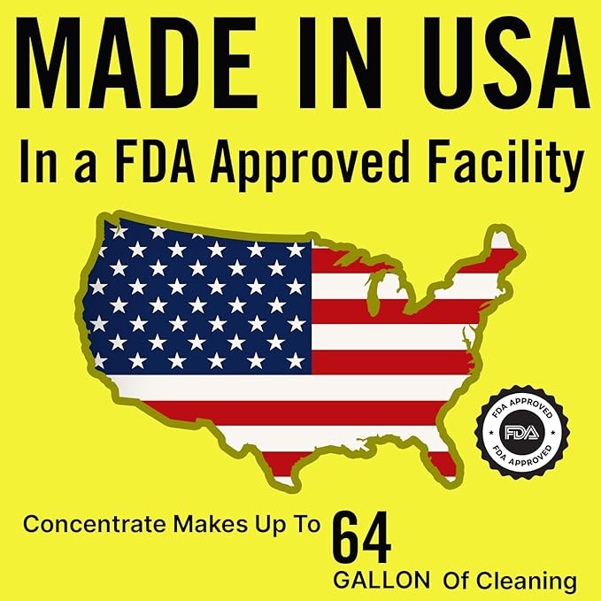 Multi-Purpose Probiotic Enzyme Cleaner, Made in USA - Pet Stain and Odor Remover - Concentrated - Professional & Home Strength Drains, Floors, Bathrooms, Toilets Trash Can, (1 gallon, Citrus)