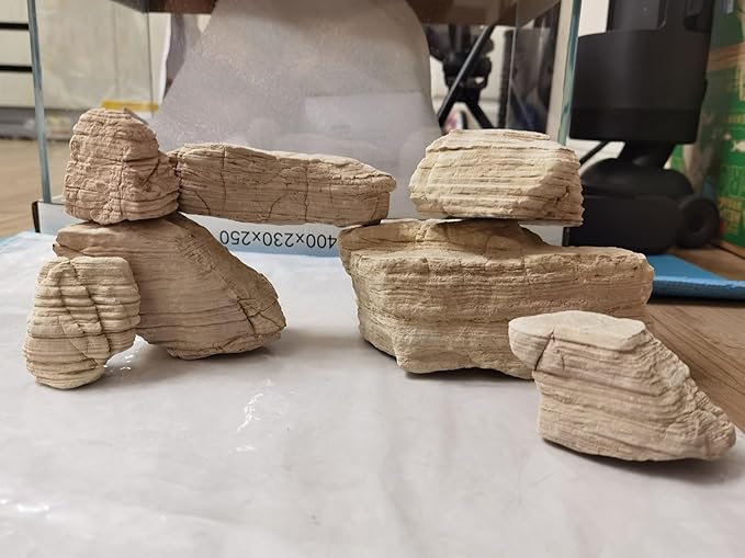 11lb Nature Small Thousand Layer Stone Aquarium Rocks, Aquarium Stones for Fish Tank aquascaping Rocks