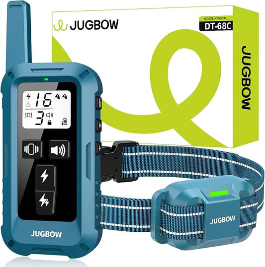 Jugbow Dog Training Collar with Remote, 4200FT Rechargeable E Collar for Small Medium Large Dogs 5-120lbs, IPX8 Waterproof Electric Collar with 4 Training Modes, Security Lock