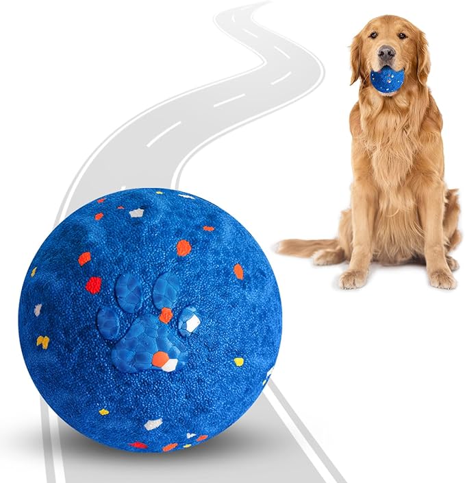 Interactive Dog Ball, Smart Interactive Dog Toys for Medium and Large Dogs, Automatic Moving Pet Ball with E-TPU Material, Rechargeable Bouncing Rotating Vibrating Dog Toy to Keep Them Busy