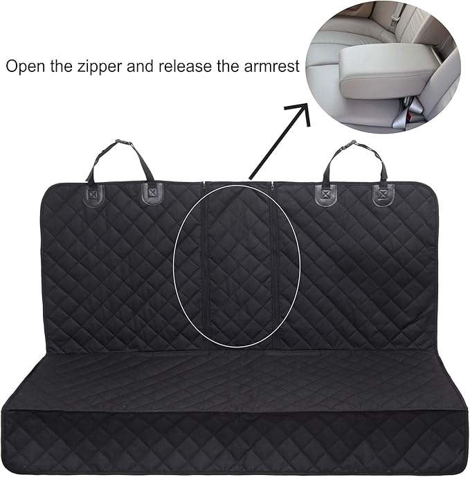 Dog Car Seat Cover for Back Seat 100% Waterproof Car Seat Cover Protector for Dogs in Car Nonslip Scratch Proof Durable Dog Seat Cover for Cars SUV &Truck