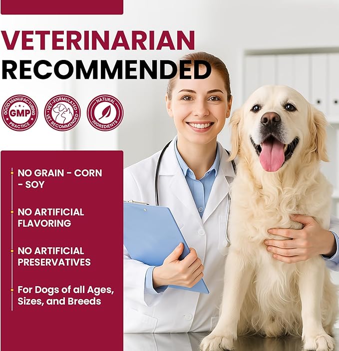 Glucosamine for Dogs, Liquid Hip and Joint Supplement, Chondroitin Drops for Dogs, Joint Drops for Dog, Dog Supplement for Mobility Pain Relief - 60ml