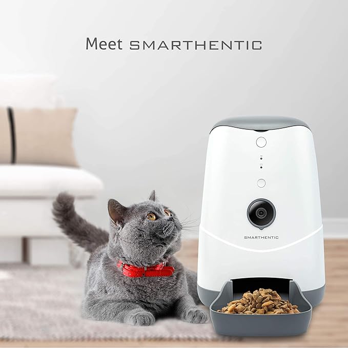 Smart Pet Feeder, Programmable Portion Control with Built-in HD Video Camera and Bowl, Automatic Cat Feeders, WiFi Camera, APP Control, Dry Food Dispenser, Puppy Supplies, Voice Recorder