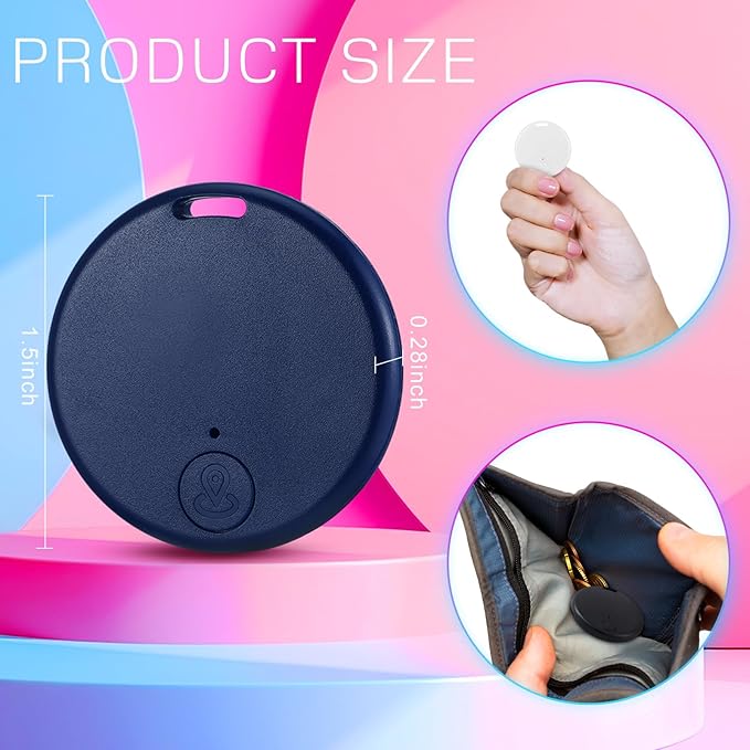Konohan 5 Packs Portable GPS Tracking Mobile Tracking Anti Loss Smart Device Key Finder Locator GPS Finders Tracker Device for Pets Dog Cat Wallet Keychain Luggage, Alarm Reminder(Stylish)