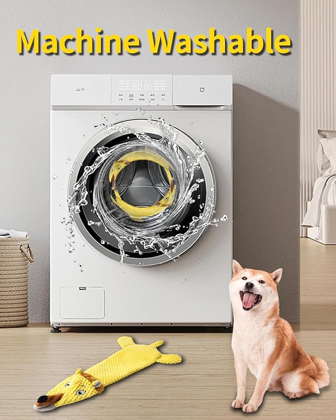 Dog Toys, Squeaky Plush No Stuffing Crinkle Dog Toy for Small Medium Large Dogs, Interactive Puppy Teething Water Bottle Dog Chew Toy