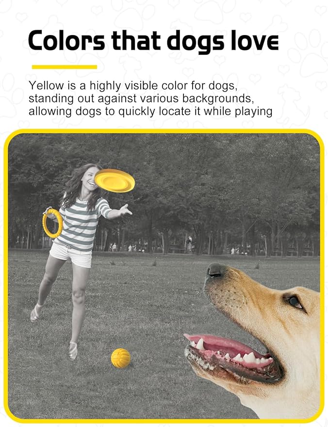 Dog Flying Disc Toy， Soft Indestructible Dogs Flying Disc Pack ，for Aggressive chewers Medium Large Dog，Dog Beach Essentials Water Pool Float Toys (Flying Disc Set 1 Box)