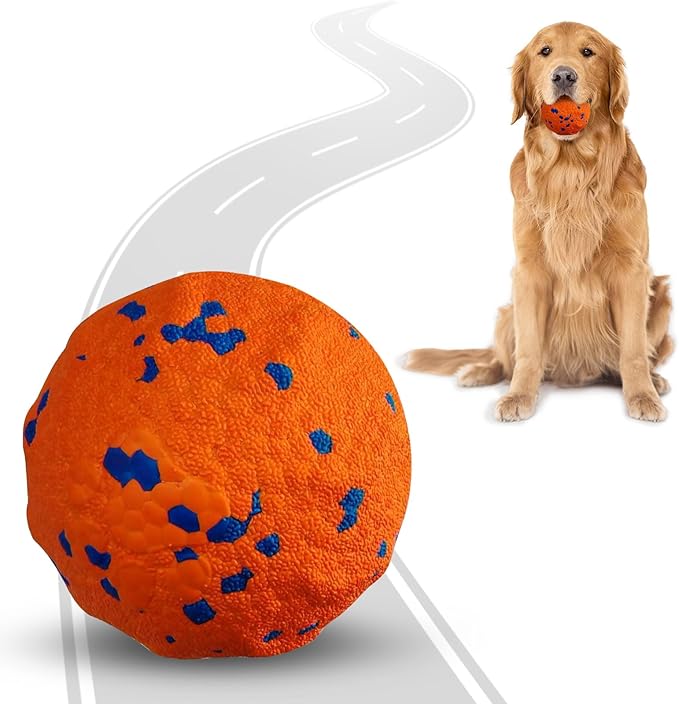 Interactive Dog Ball, Smart Interactive Dog Toys for Medium and Large Dogs, Automatic Moving Pet Ball with E-TPU Material, Rechargeable Bouncing Rotating Vibrating Dog Toy to Keep Them Busy