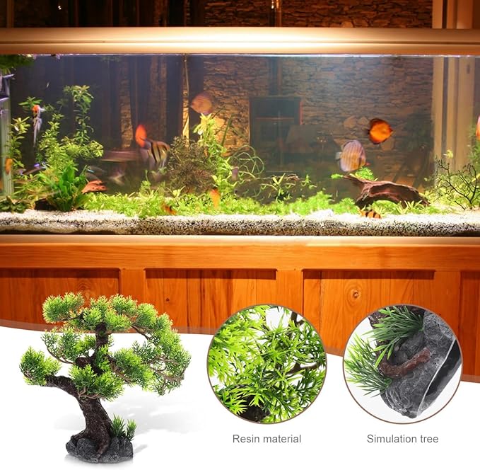 Landscaping Tree Resin Tree for Decor Resin Ornament Fish Tank Decor Craft for Fish Tank Aquarium Plant Fake Bonsai Simulation Plant Garden Decor