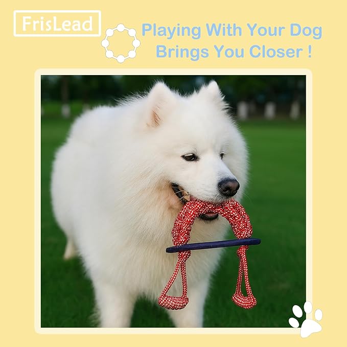 Dog Toys, Tough Rope Toy, Frisbee, Puppy Teething Toys, 2-in-1 Tug of War Rope Flying Disc, Puppy Chew Toys for Teething, Lick mat for Dogs, Interactive, Durable Outdoor Dog Toy (Lilac)