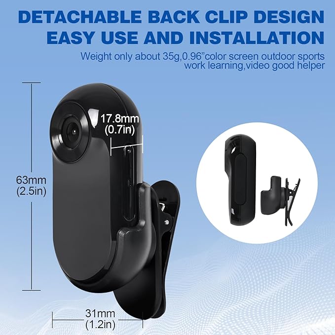 1080p HD Cat Dog Pet Camera Collar with Video Recording Sports Camera Baby Monitor No WiFi Indoor/Outdoor All Activities Pet Supplies and Monitors Gift, Birthday Gift Black