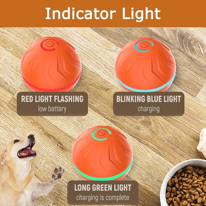 T01 Interactive Dog Toys Dog Ball,Anti Boredom Dog Toys,Durable Motion Activated Automatic Rolling Toys for Small/Medium Dogs,Moving Ball for Dogs to Keep Them Busy,Dog Bows,Fruity Plush Covers(Green)