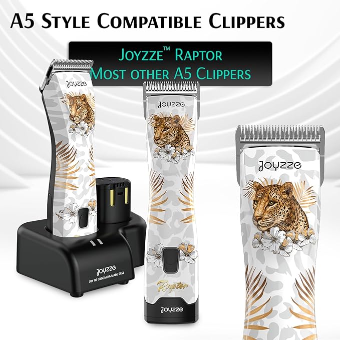 Raptor/Falcon Series A Wide Blade - Professional Grade Dog Clipper Grooming Blade, Detachable, Replacement Blades - Stainless Steel, Coated Ceramic, (A Series #4FW)