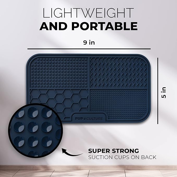 Pup Culture Dog Lick Mat for Dogs, Feeding Pad for Anxious Pets Plus 4 Different Puzzles for Mental Stimulation for Dogs - Supports Mental, Dental, and Digestive Health, Bite Resistant and Heavy Duty