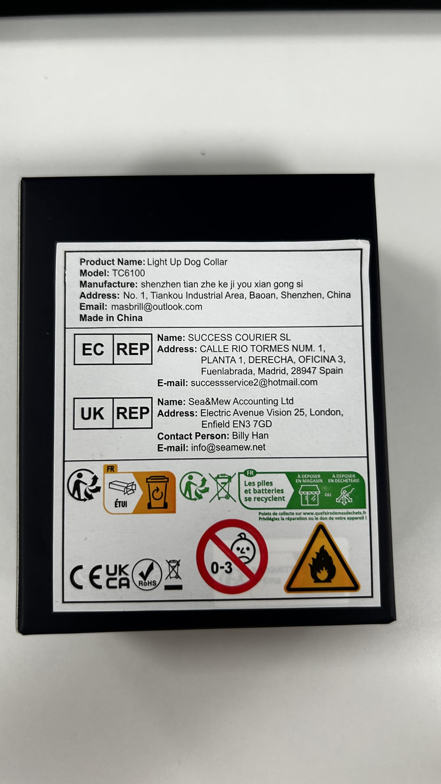 MASBRILL Light Up Dog Collar - LED Dog Collar Rechargeable Waterproof Night Walking Glow Collar for Dogs (M, Purple)