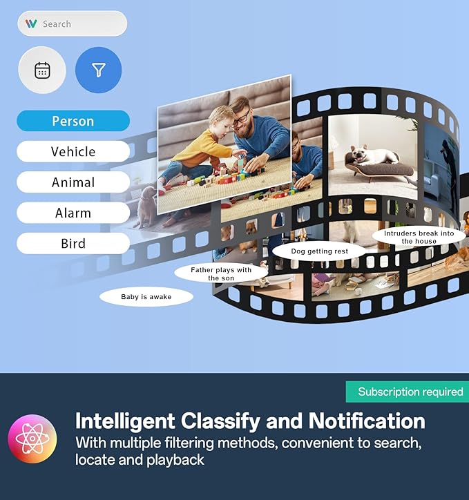 Indoor Security Camera - 5G&2.4G WiFi Cameras for Home Security Indoor One-Tap Call 911, 2K 360°Pan/Tilt AI Motion Detection Nanny/Baby/Pet/Dog Camera with Phone App/Speaker/US Cloud/IR Night Version