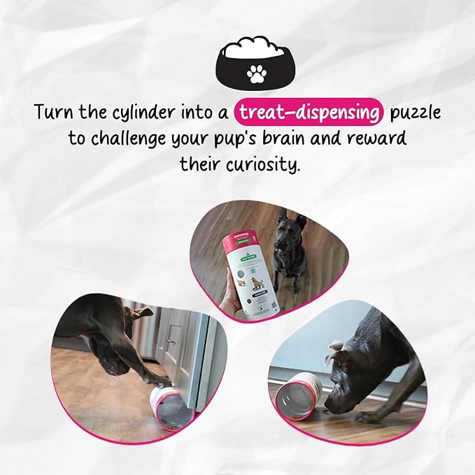 Chelsy's Toys 3-in-1 Enrichment Tube for Dogs - Tug Toy, Treat Dispenser & Snuffle Ball | Durable Rope Dog Toy | Interactive Dog Treat Puzzle for Large Dogs & Puppies (Orange)