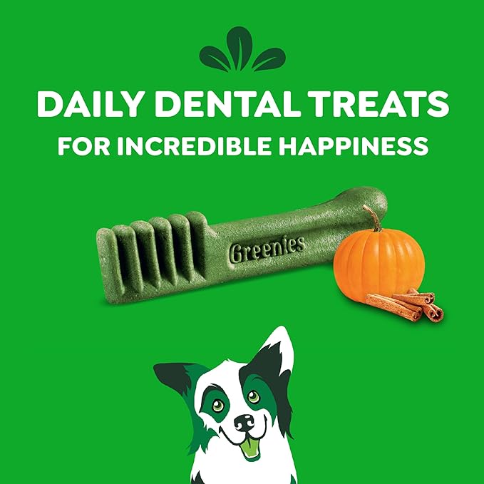 Greenies Teenie Dental Dog Treats, Pumpkin Spice Flavor, Limited Edition, 12 oz. Pack (43 Treats)
