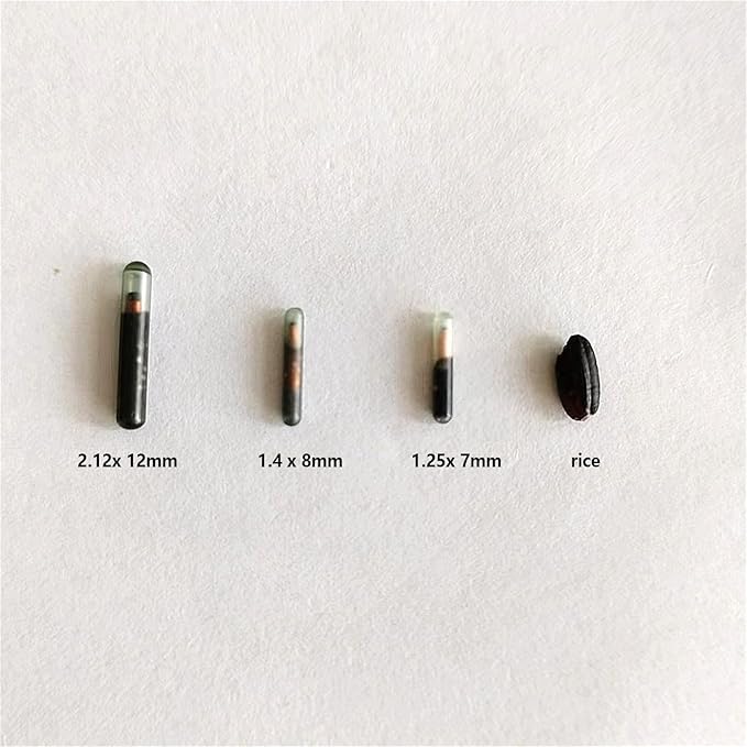ISO Dog ID Microchip for Dogs and Cats 15 Gauge 1.4X8mm Size 10 Pack Universal Standard ISO 11784/5 134.2Khz Unique 15 ID Numbers