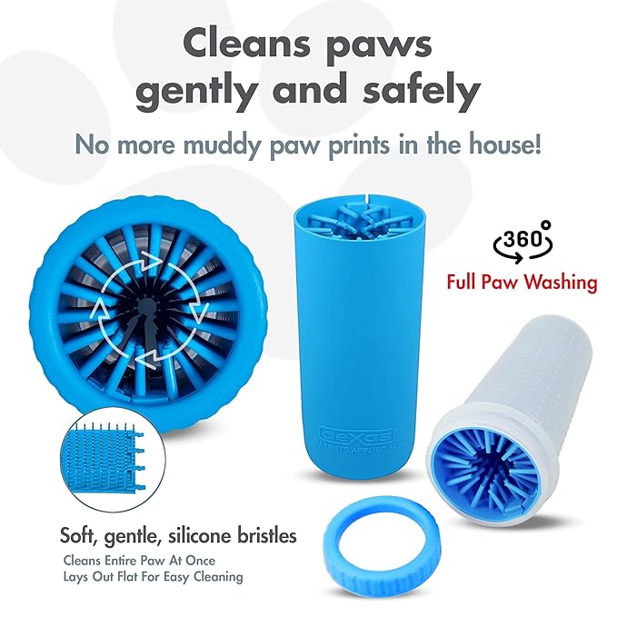 Dexas MudBuster Large Portable Pro Blue Paw Cleaner for Dogs - Premium Quality Pet Supplies and Accessories
