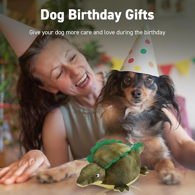 QDAN Interactive Dog Toys: [ 2025 Newly Upgraded] Remote Control, Rechargeable Dog Toys to Keep Them Busy, Squeaky Soccer Balls for Small Medium Pets, Crocodile Style