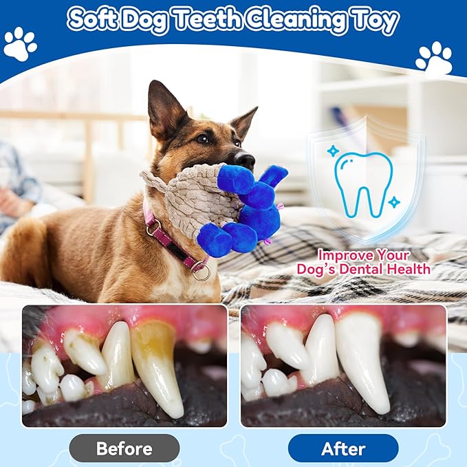 Squeaky Dog Toys, Plush Chew Toys for Dogs, Crinkle Interactive Squeaky Stuffed Dog Toy for Small Medium Large Breeds, Dog Toy to Keep Them Busy, Pet Toys for Dogs