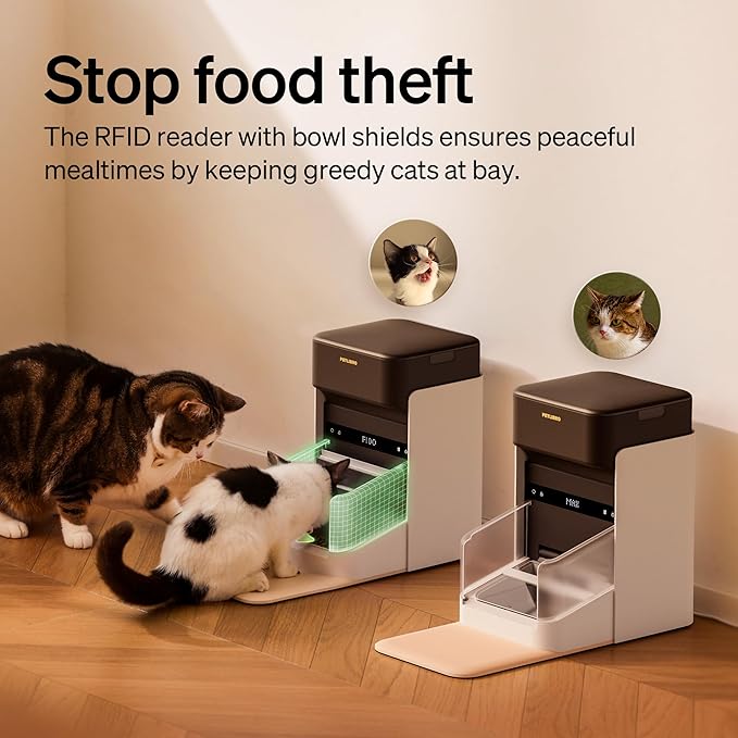 PETLIBRO RFID Automatic Cat Feeder, Collar Tag Activated Personal Meals, 5G Wi-Fi Multiple Cats Feeder for 3 Cats, App Control Cat Food Dispenser for Pets with Different Diets
