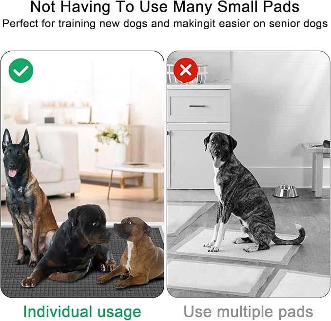ELEGX Extra Large 54"x37" 40 Pcs Odor-Control Super Absorbency Charcoal Pee Pads for Dogs - Leak-Proof Disposable Potty Pads for Dogs and Cats