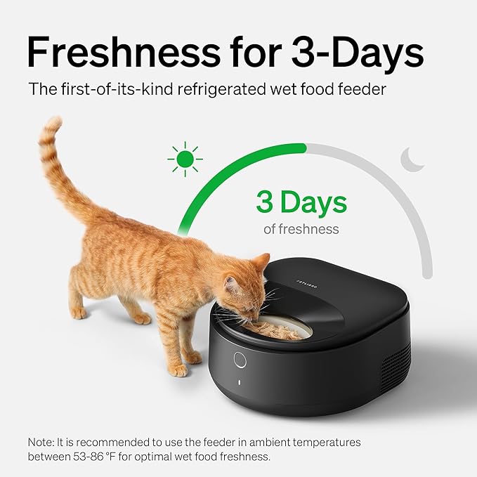 PETLIBRO Automatic Cat Feeder Wet Food Dispenser Refrigerated APP WiFi Control,3 Days True Freshness 3 Meals,Semiconductor Cooling&Quick Chills Gravy Wet Food Polar Timed Auto Pet Feeder for Cat Dog