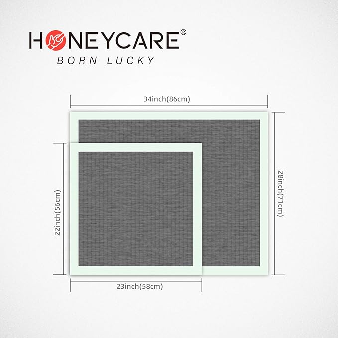 HONEY CARE All-Absorb Puppy Training Pads | Doggie Potty Pads Absorb Eliminating Urine Odor, Ultra Charcoal Dog Pee Pad (Carbon, L 22x23 inch, 100ct)