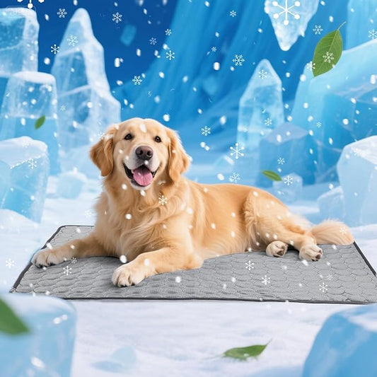 awrose Dog Cooling Mat, Summer Self Cool Pet Cooling Blanket for Dogs Cats, Easy Washable Foldable Dog Cool Pad for Crate, Bed, Floor, Car Seats, Lawns, Indoor, Outdoor