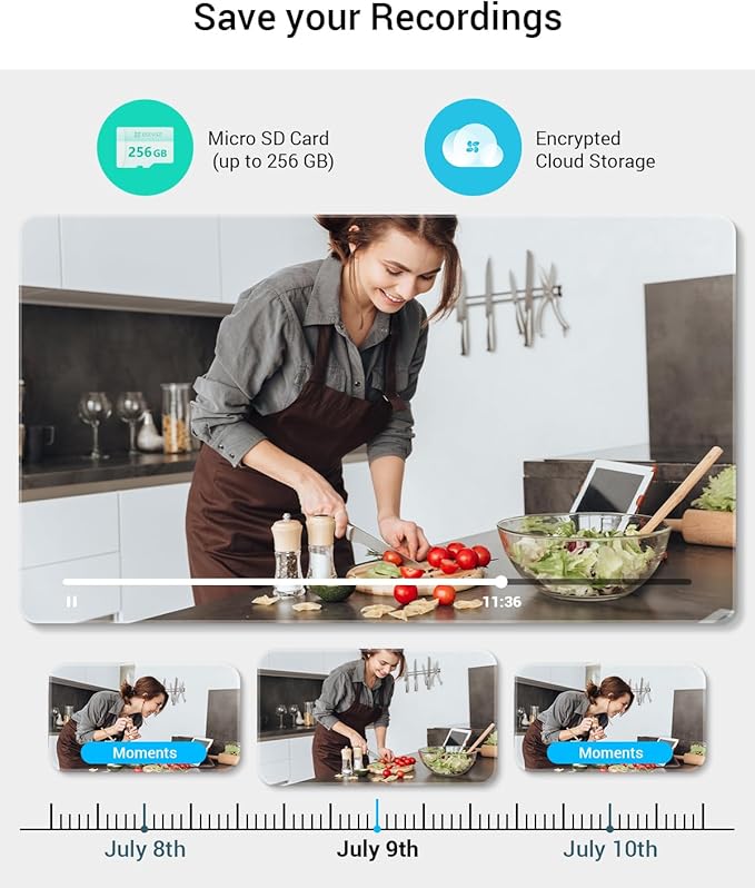 EZVIZ C6CN 2K+ Indoor Pan/Tilt Wi-Fi Security Camera, Human Detection, Smart Tracking, Two-Way Talk with Google Assistant and Amazon Alexa Compatibility