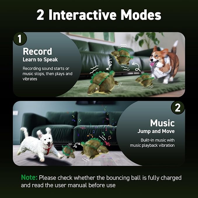 QDAN Interactive Dog Toys: [ 2025 Newly Upgraded] Remote Control, Rechargeable Dog Toys to Keep Them Busy, Squeaky Soccer Balls for Small Medium Pets, Crocodile Style