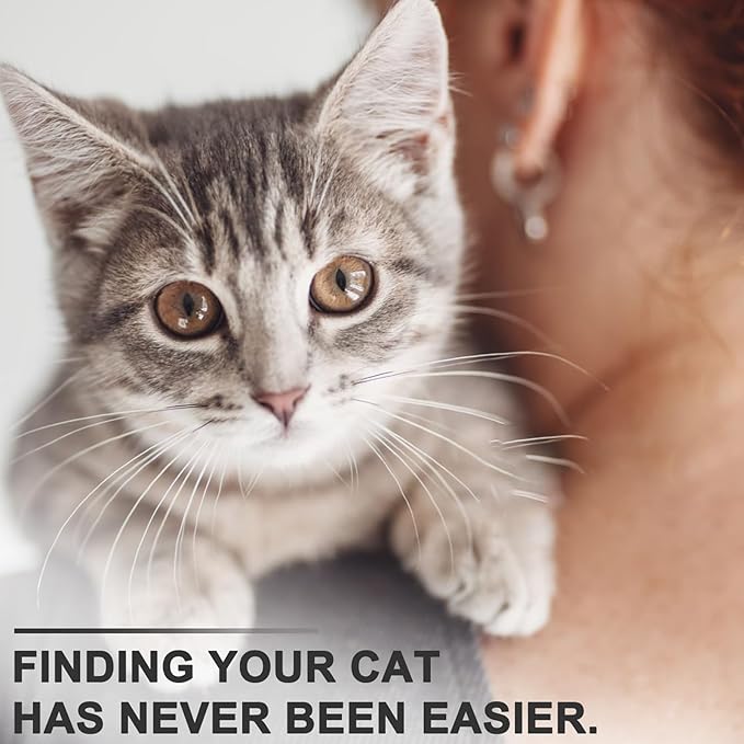 Reflective AirTag Cat Collar, Integrated Cat Tracker Collar with Air Tag Holder and Bell, Safety Elastic Band Cat GPS Collars for Girl Boy Cats, Kittens and Puppies (Black, S)