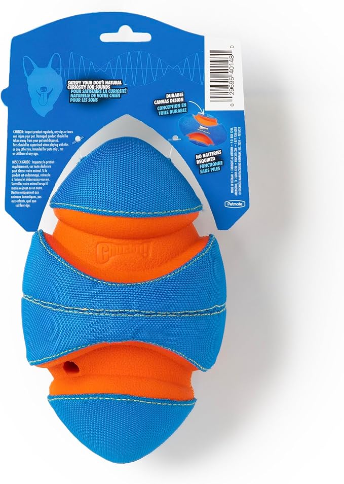 Chuckit! Giggle Fumble Fetch Ball Dog Toy (7.9 Inch Diameter) Giggle Sounds Dog Toy (No Batteries Required), for All Breeds