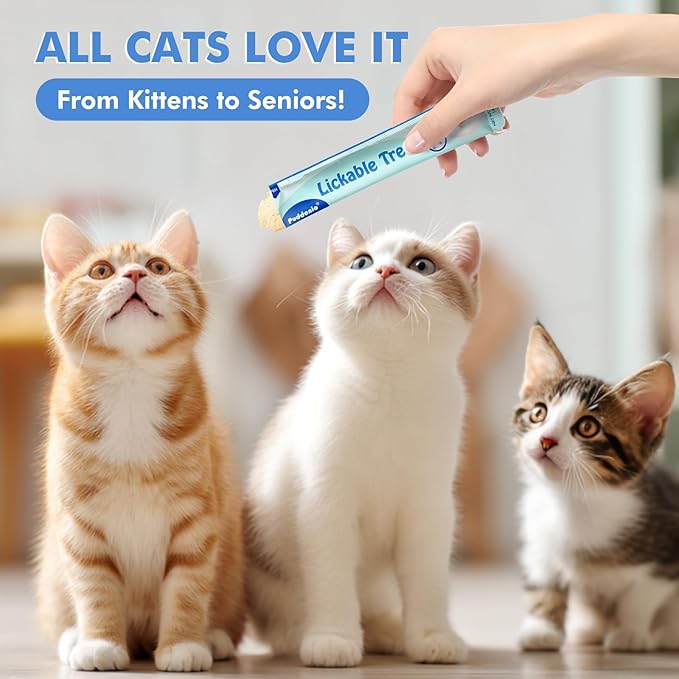 High-Meat Lickable Cat Treats, Grain & Gum Free, No Additives, All-Natural High Protein Puree, 0.5oz Tubes (Pack of 20)