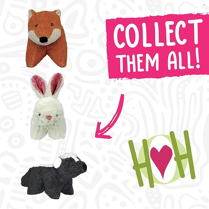 HuggleHounds Plush Dog Toy - Fuzzy Dog Toys, Soft Plush, for Small and Large Breeds with Squeaker - Lester Lamb, Large