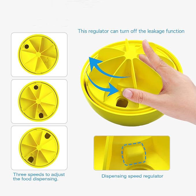 Dog Treat Ball, Dog Food Puzzle Slow Feeder Interactive Squeaky Mental Stimulation Toys, Cat Treat Dispenser Puzzle Toys Active Rolling Balls for Medium/Large Dog Breeds