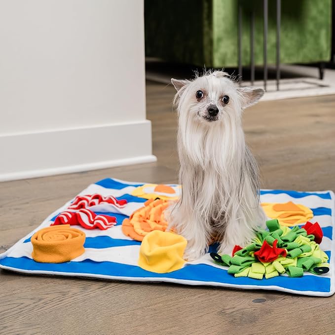 Snuffle Mat for Dogs, X-Large Dog Snuffle Mat 27” x 27”, Plush Enrichment Toy Slow Feeder, Puppy Puzzle to Keep Them Busy, Machine Washable, All Dog Sizes