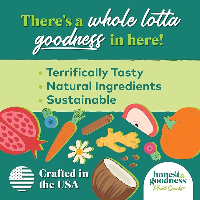 Honest to Goodness Plant Snacks Dog Treats, Enriched with Omega 3s & Postbiotics, 8oz Variety Pack, 6 Bags