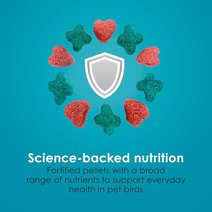 Kaytee Forti-Diet Pro Health Nourish+Protect Conure & Lovebird Food, Comprehensive Nutrition Backed by Science, Digestive Health, Immune Support, 4 pounds