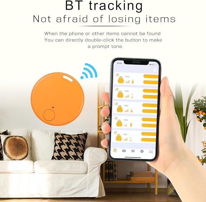 Konohan 5 Packs Portable GPS Tracking Mobile Tracking Anti Loss Smart Device Key Finder Locator GPS Finders Tracker Device for Pets Dog Cat Wallet Keychain Luggage, Alarm Reminder(Fresh)